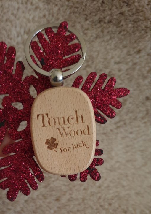 Touch Wood for Luck Keyring