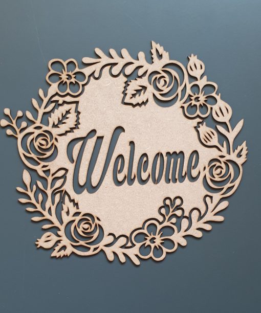 Floral Welcome Wall Sign