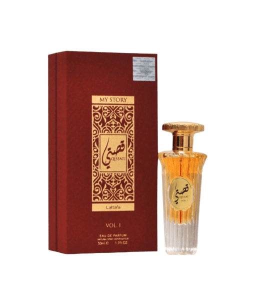 Embark on a fragrant journey with My Story Qissati Vol I Eau de Parfum by Lattafa Perfumes. Immerse yourself in a captivating tale of white and yellow florals, saffron, and jasmine that awakens your senses. Elevate your elegance with this enchanting fragrance, a testament to your unique style