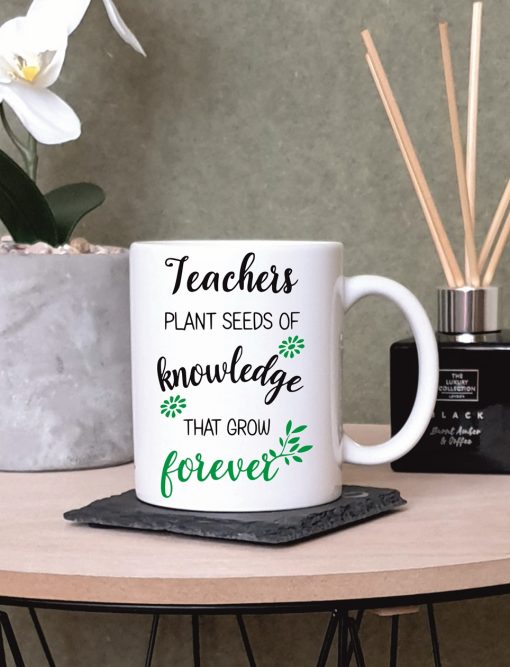 Teachers Plant Seeds Of Knowledge That Grow Forever Mug For Teacher