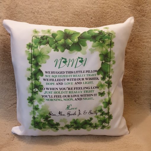 “We Hugged This Little Pillow” Nana Printed Cushion