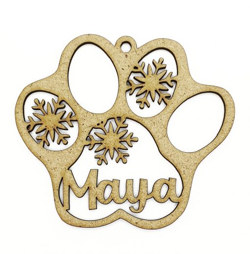 Paw christmas tree ornament