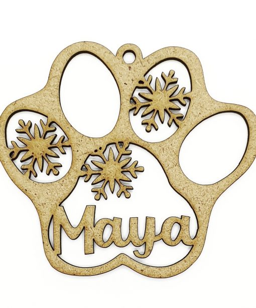 Paw christmas tree ornament