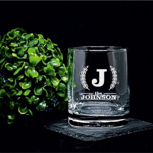 Personalised Monogrammed Whiskey Glass