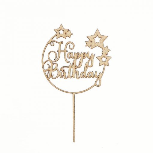 Hapy Birthday Cake Topper ! This gorgeous  Mdf cake topper is sure to be the finishing touch on your birthday cake.