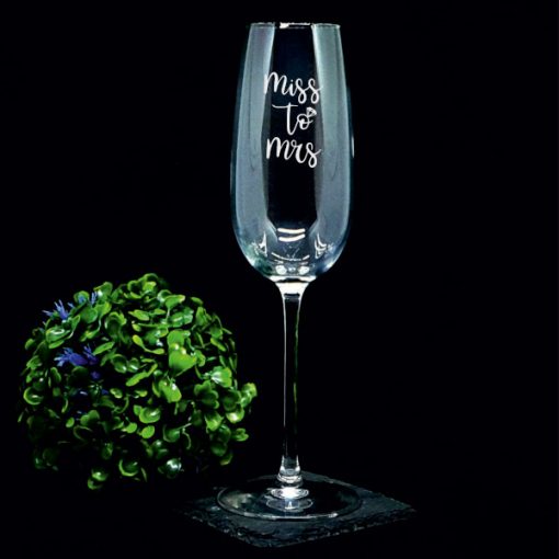 miss to mrs prosecco glass