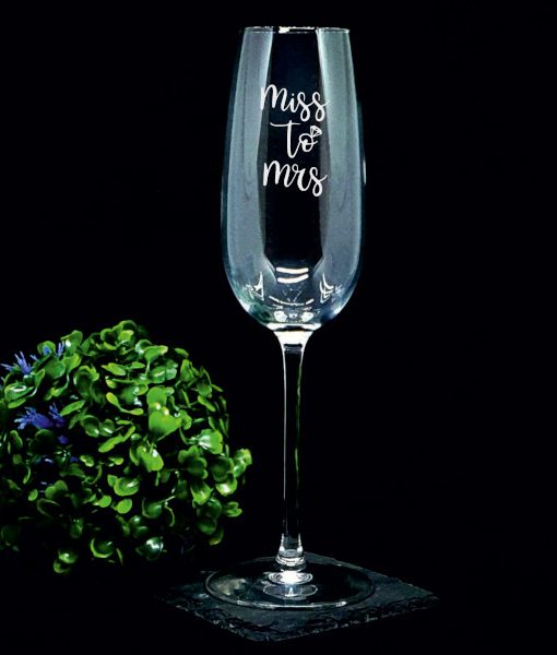 miss to mrs prosecco glass