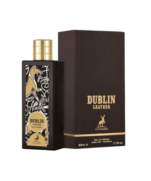 Discover the allure of Maison Alhambra's Dublin Leather Perfume – an Eau De Parfum that masterfully combines warmth, spiciness, and freshness. Experience luxury without compromise, perfect for sophisticated occasions and shared moments. Immerse yourself in the captivating blend of Paraguayan tea, leather, and more. Elevate your essence with Dublin Leather.