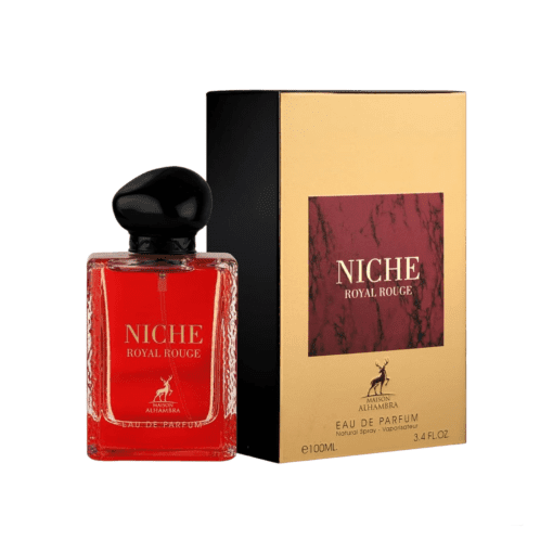 Elevate your scent game with Maison Alhambra's Niche Royal Rouge fragrance. Unveil a captivating blend of notes that radiate elegance and luxury. Find your signature scent at Fragstalk and leave a lasting impression wherever you go.