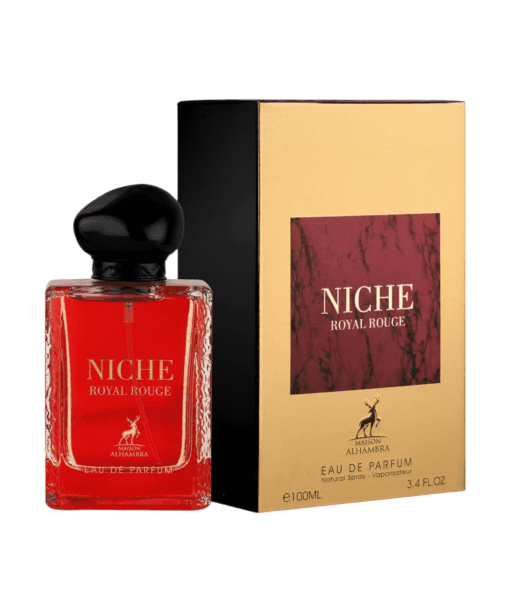 Elevate your scent game with Maison Alhambra's Niche Royal Rouge fragrance. Unveil a captivating blend of notes that radiate elegance and luxury. Find your signature scent at Fragstalk and leave a lasting impression wherever you go.