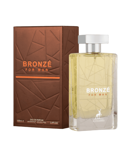 Discover the empowering 'Bronze for Men' Perfume by Maison Alhambra/Lattafa. Embrace life's passion and optimism with this captivating fragrance. Experience the invigorating blend of apple, vanilla, frankincense, and bubinga wood. Be fearless, live authentically, and leave your mark on the world with this empowering scent