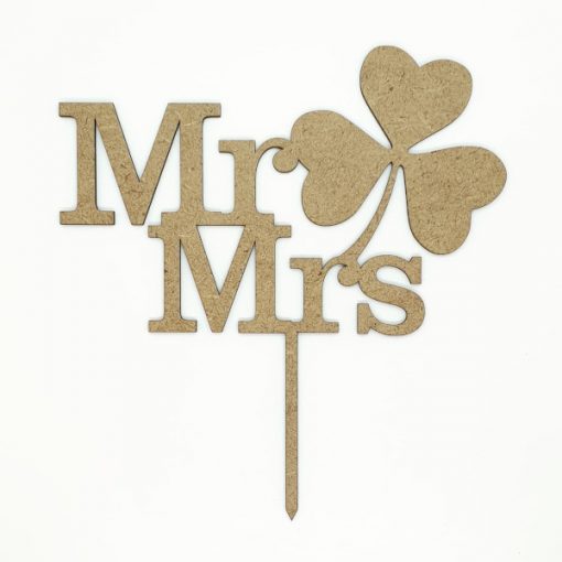 Mr and Mrs Irish Shamrock cake topper