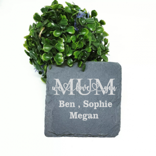 mum we love you engraved coaster