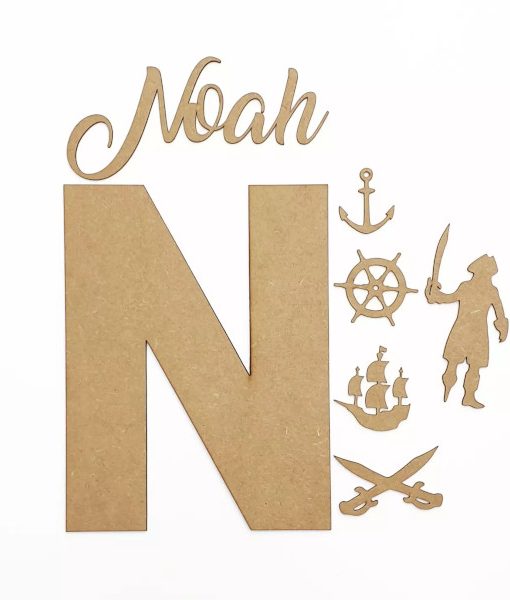 Pirate Theme Mdf Wall Letter