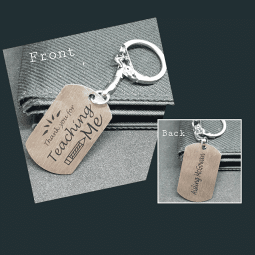 personalised teacher gift keyring