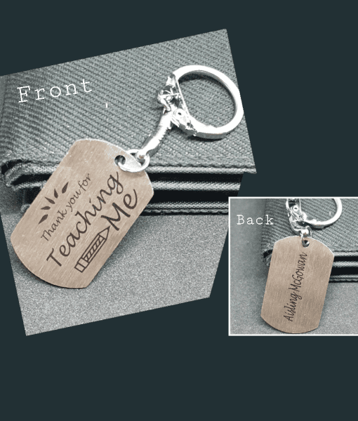 personalised teacher gift keyring