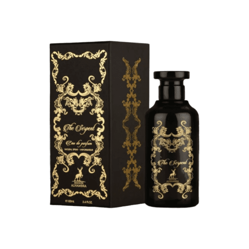 Experience the mesmerizing allure of Maison Alhambra's "The Serpent" – an Arabian oud unisex perfume that captures hearts. Gift this fragrance for any occasion and express love through its delicate notes. Elevate your confidence with its elegant essence, leaving an impression wherever you go. Packaged in a patterned black bottle, this 100ml Arabian perfume is the epitome of sophistication. Discover the finest Arabian Oud fragrance and embrace your uniqueness