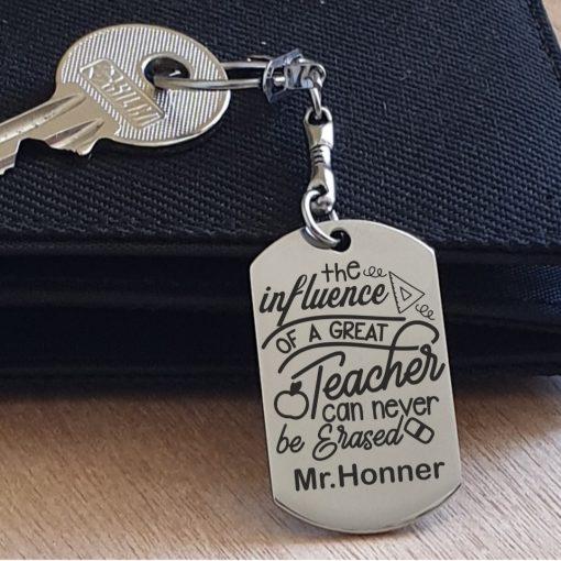 personalised engraved teacher keyring