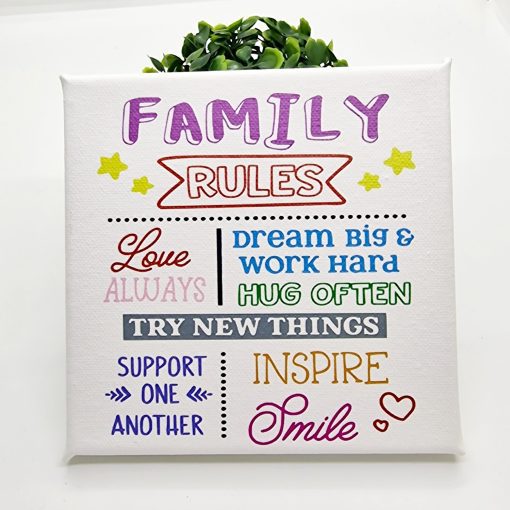 family rules canvas