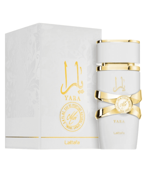 Indulge in Lattafa Yara Moi Eau de Parfum, a mesmerizing blend of woody and gourmand notes for an irresistible allure.