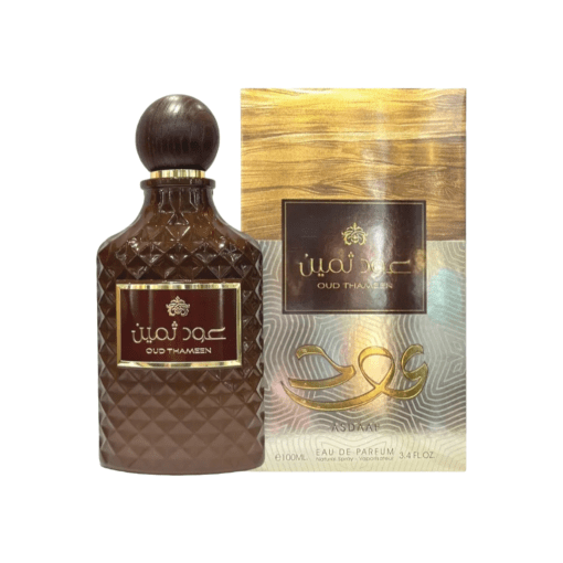 Experience the epitome of luxury with Asdaaf Oud Thameen Perfume. Unveil a captivating unisex fragrance that blends floral, woody, and Oud notes in perfect harmony. Crafted by renowned perfumer Asdaaf from Dubai, this masterpiece exudes opulence and sophistication. Elevate your senses with the allure of Arabic oriental woody fragrance and leave an indelible impression of elegance and charm.