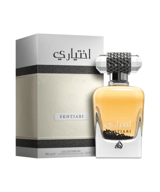 Indulge in the captivating world of Lattafa Ekhtiari Unisex Eau de Parfum. A masterful blend of freshness and intrigue that transcends time, appealing to both men and women. Let the blend of fruity, musky, and floral notes envelop your senses, adding a touch of allure to your aura. From the invigorating top notes to the sophisticated heart notes and the comforting base notes, experience a fragrance that leaves a lasting impression. Unveil your enigmatic charm with Lattafa Ekhtiari Eau de Parfum.