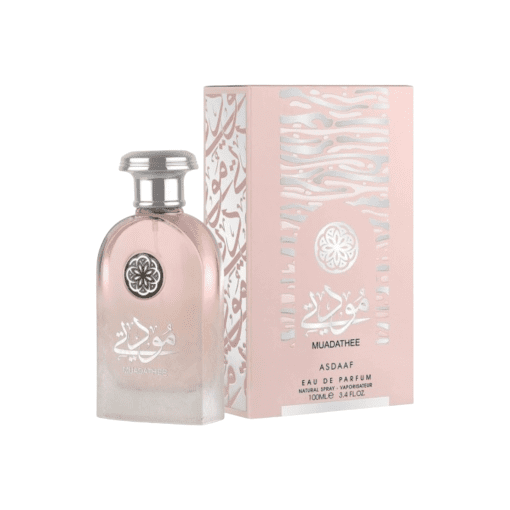 Dive into the enchanting world of Asdaaf MUADATHEE, a fragrance celebrating the unique allure of today's modern woman. With its exquisite blend of floral and sweet notes, it weaves a romantic tale and adds an elegant touch to each moment. Embrace this delightful scent and embark on an unforgettable olfactory journey.