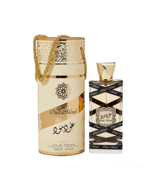 Lattafa Oud Mood Eau de Parfum - A warm and captivating unisex fragrance that exudes charisma and allure, perfect for any occasion.