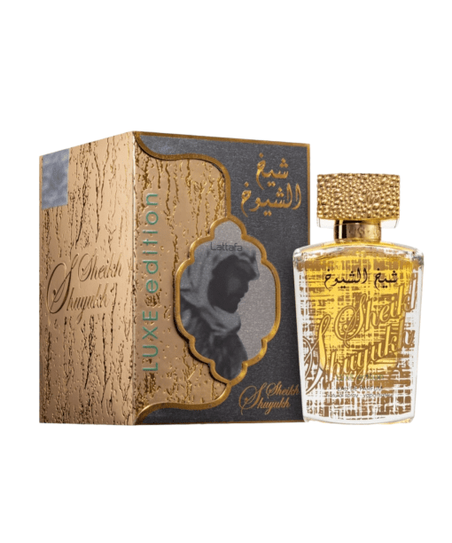 Sheikh Shuyukh Luxe Edition Eau De Parfum by Lattafa - An opulent Oriental Woody fragrance in a 100ml bottle, suitable for both Men and Women