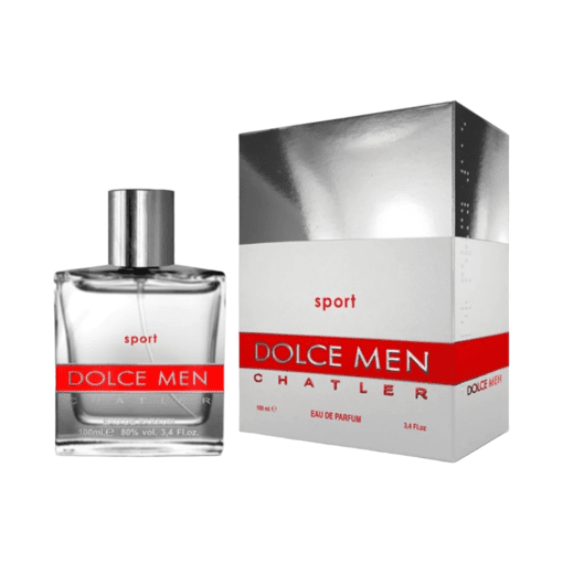 Experience Chatler Dolce Men Sport, inspired by The One Sport, a fragrance designed for active individuals. With revitalizing top notes, an invigorating heart, and a comforting base, it perfectly complements an active lifestyle, delivering a fresh and enticing experience. Elevate your vitality with this sporty scent.