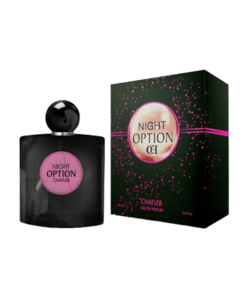 Experience Chatler Option Night Woman, inspired by Opium Black, a fragrance that captivates with its unique blend of sweetness and sensuality. From its harmonious top notes to its alluring base, it's the ideal choice for those who appreciate a scent with a distinctive and enchanting character. Elevate your allure with this captivating fragrance.