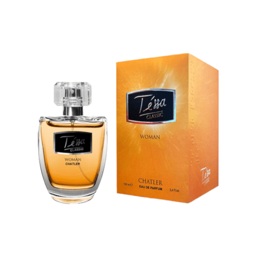 Experience Chatler Tessa Classic Woman, inspired by Tresor, a timeless fragrance that unfolds like a beautiful symphony of scents. With vibrant top notes, a lush heart, and a warm base, it's the ideal choice for those who appreciate a harmonious and elegant aroma. Elevate your allure with this timeless and sophisticated fragrance.