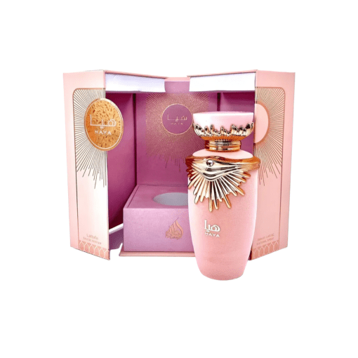 Embark on a captivating olfactory journey with Lattafa Haya, where delight and sophistication converge in a timeless symphony. From the sparkling blend of champagne, pink berries, and tangerine to the meticulously curated heart notes of gardenia, jasmine, and vanilla orchid, this fragrance masterfully balances vibrancy with subtle allure. The grand finale unfolds with base notes of ambergris and sandalwood, providing a warm and grounding foundation that leaves an enduring and enticing trail. Lattafa Haya is more than a fragrance; it's a sensorial experience, immersing you in a delightful symphony of sophistication and charm.