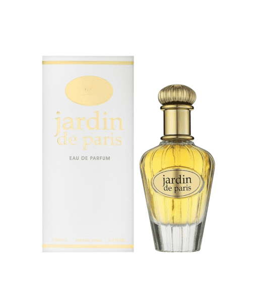 Elevate your senses with Maison Alhambra's Jardin de Paris Perfume, a captivating blend of bergamot, pear, strawberry, and orange raspberry that unfolds like a vibrant garden in full bloom. The heart notes of jasmine and datura infuse elegance and femininity, creating a harmonious composition. In the base, patchouli, moss, vanilla, musk, and cedar contribute depth and longevity, leaving a lingering and irresistible trail. Immerse yourself in the enchanting world of timeless beauty with the captivating allure of Jardin de Paris.