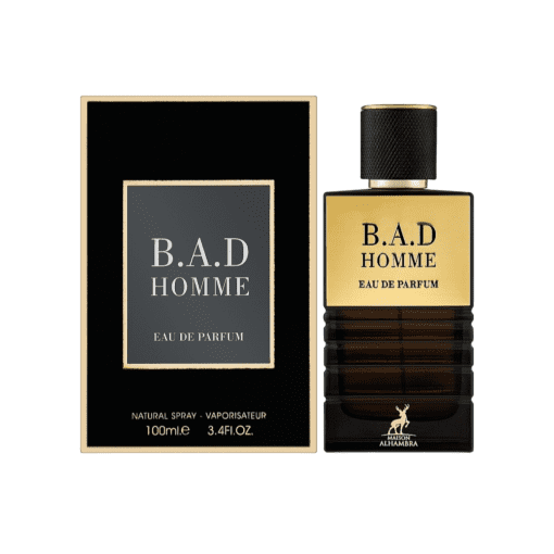 Dive into the alluring symphony of Maison Alhambra's B.A.D. Homme, a spicy oriental fragrance that embodies modern masculinity. With an invigorating blend of White Pepper, Lemon, and Pink Pepper in the top notes, this scent captivates with its vibrant and energetic allure.