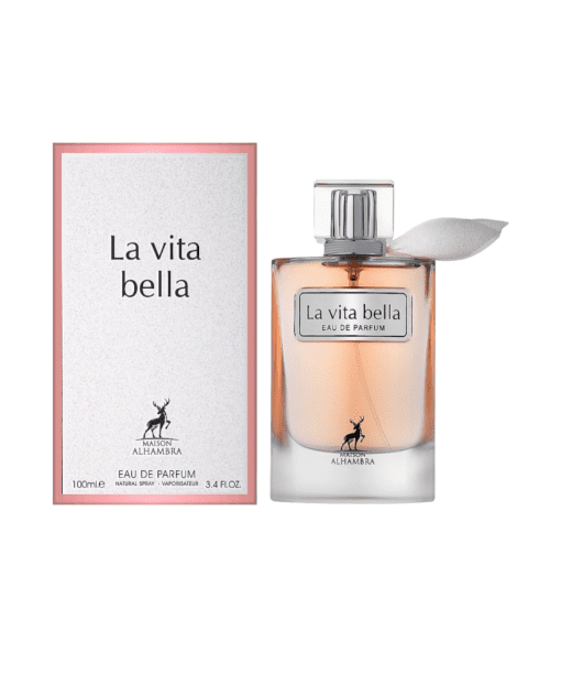 Immerse yourself in the captivating allure of Maison Alhambra's La Vita Bella fragrance—an enchanting symphony that unfolds with the magic of ripe pear, tangy blackcurrant, and delicate orange blossoms. This sensory journey continues with the grace of iris and white-blossomed jasmine, deepening into rare woods and earthy patchouli.