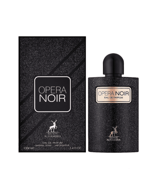 Embark on a captivating olfactory journey with Maison Alhambra Opera Noir—an enchanting floral gourmand Eau De Parfum heightened by an invigorating overdose of black coffee.