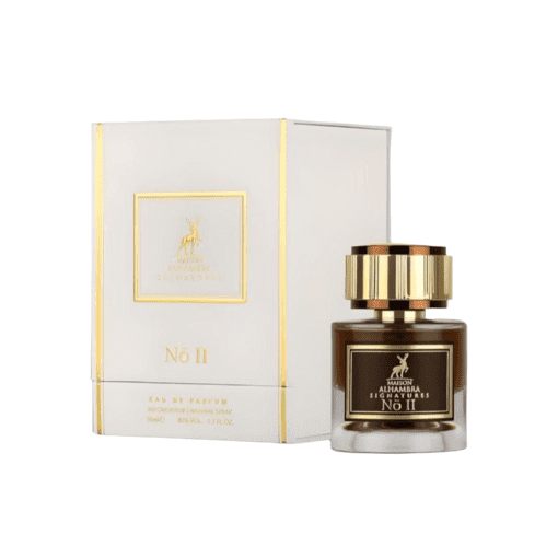 Embark on a sensorial journey with Maison Alhambra's Signatures No. II Eau De Parfum—a true testament to the artistry of perfumery. Let the exquisite blend of bergamot, black pepper, ginger, rose, incense, oud, amber, vanilla, and white musk create a captivating and alluring symphony on your skin. Each note harmonizes to craft a sophisticated scent, leaving an unforgettable impression wherever your path leads. Embrace the craftsmanship and elegance encapsulated in Signatures No. II—a fragrant celebration of refined beauty and timeless allure. Elevate your essence with the enchanting trail of this exceptional fragrance.