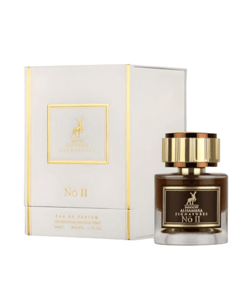 Embark on a sensorial journey with Maison Alhambra's Signatures No. II Eau De Parfum—a true testament to the artistry of perfumery. Let the exquisite blend of bergamot, black pepper, ginger, rose, incense, oud, amber, vanilla, and white musk create a captivating and alluring symphony on your skin. Each note harmonizes to craft a sophisticated scent, leaving an unforgettable impression wherever your path leads. Embrace the craftsmanship and elegance encapsulated in Signatures No. II—a fragrant celebration of refined beauty and timeless allure. Elevate your essence with the enchanting trail of this exceptional fragrance.