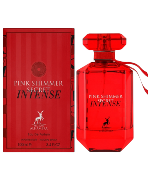 Discover the enchanting allure of Pink Shimmer Secret Intense by Maison Alhambra.