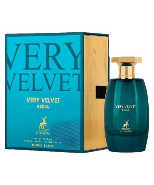 Discover Very Velvet Aqua by Maison Alhambra—a fresh floral fragrance with bergamot, neroli, and cedar.