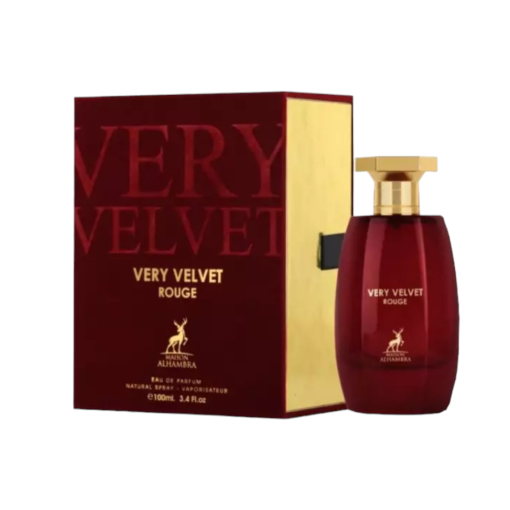 Discover Very Velvet Rouge by Maison Alhambra—a captivating blend of fruity and floral notes for vibrant elegance.